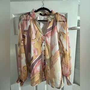 Pink and Cream Blouse